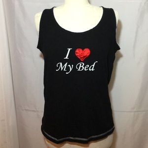 ❤️Women's "I ❤️ My Bed" Knit sleep shirt Size 3X